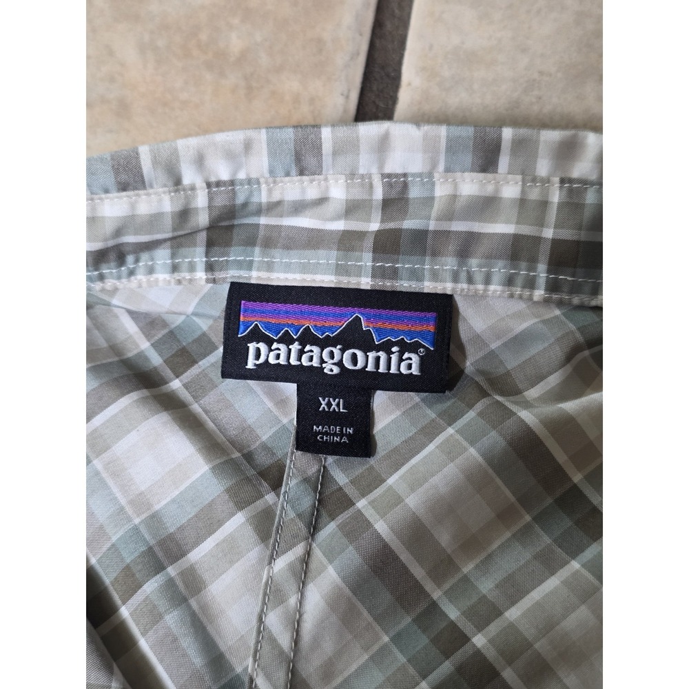 Patagonia Bandito Shirt Mens XL Brown Plaid Snap Short Sleeve Vented 54025 - Picture 6 of 8